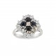 Pre Owned 18ct White Gold Sapphire and Diamond Cluster Ring ZA958